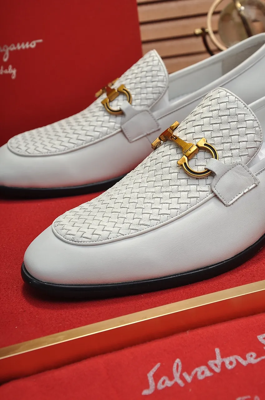 Men's shoes 💰560💶[Ferragamo/Ferragamo] The latest model in the counter. Original imported high-quality cowhide with open sides + imported 🐂 cowhide lining, original luxury metal buckle + original combination outsole. Comparative and stress-free 38--45 (customized for 45)